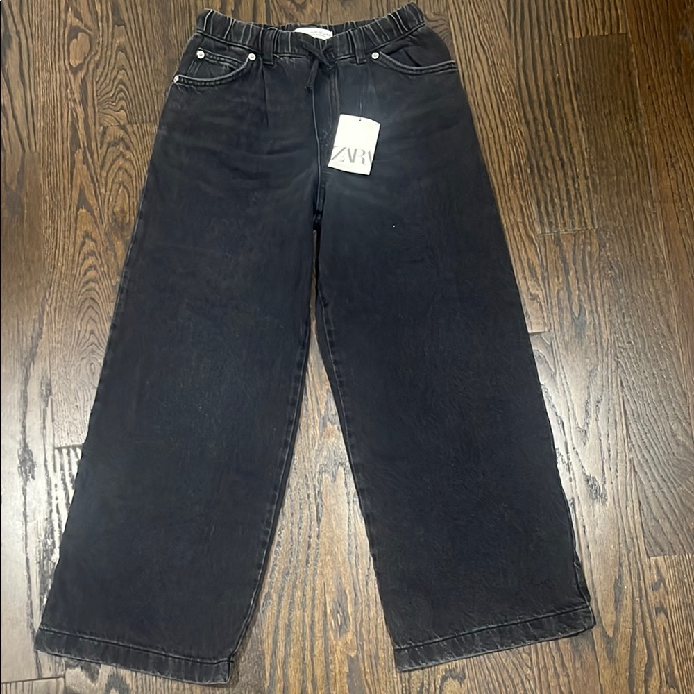 Zara Girls Wide-Leg Drawstring Pants